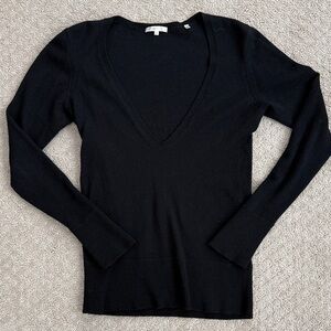 Vince Cashmere Deep V Neck Sweater